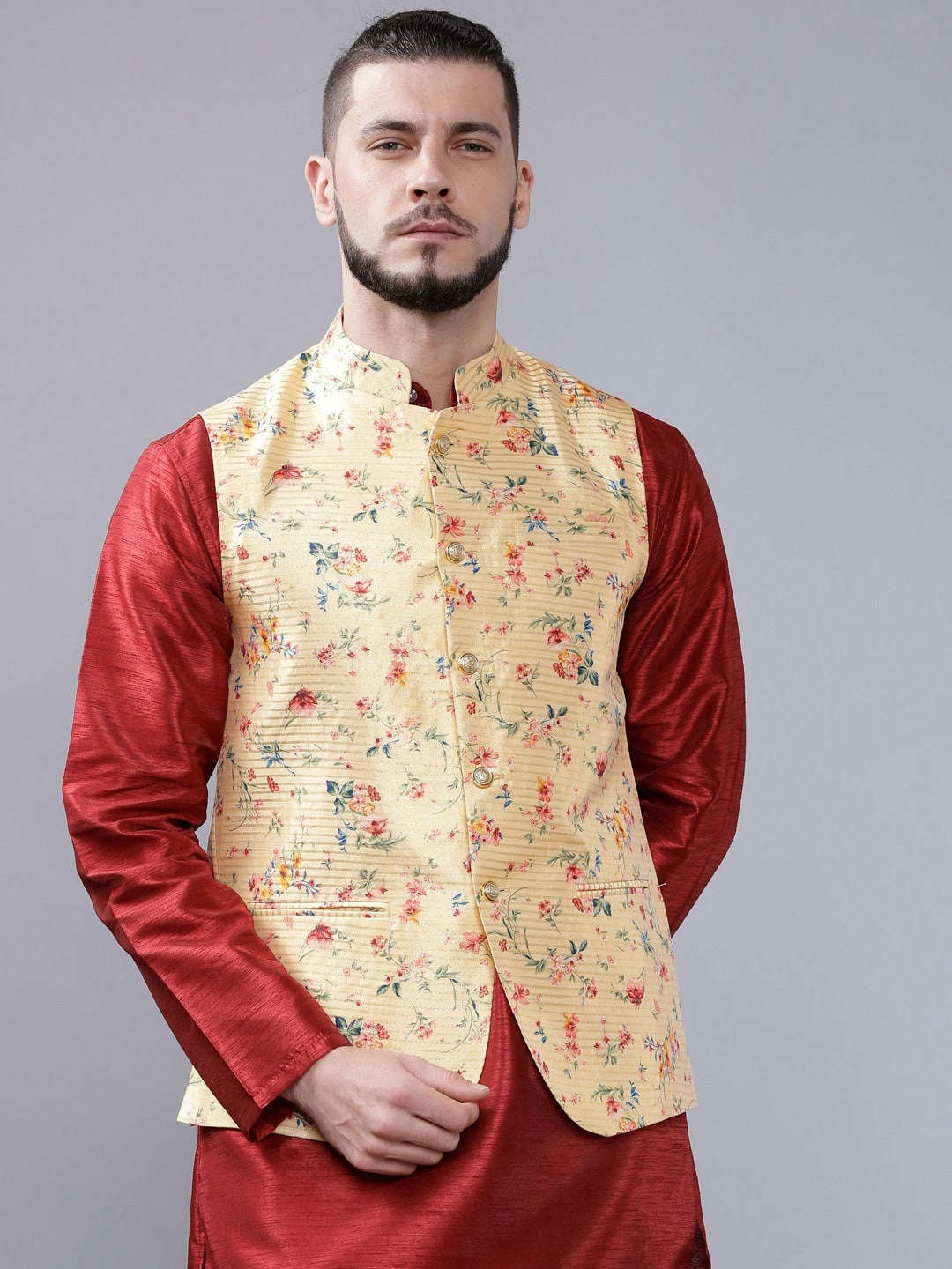 Shop Men's Floral Waistcoat Online.