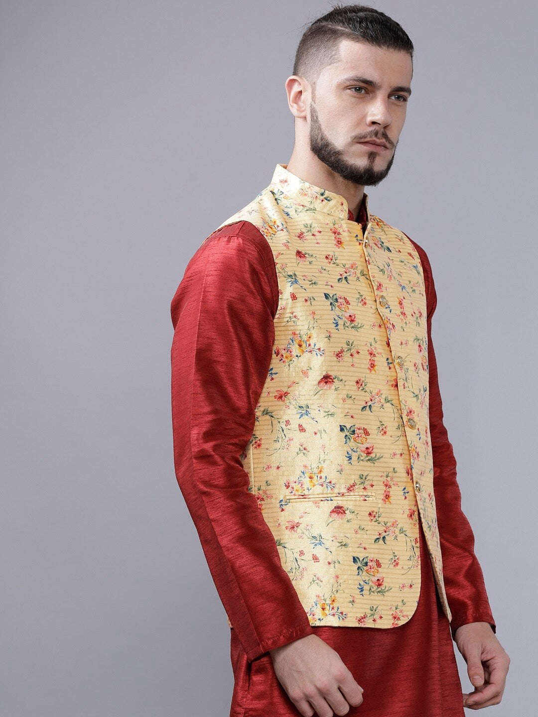 Shop Men's Floral Waistcoat Online.