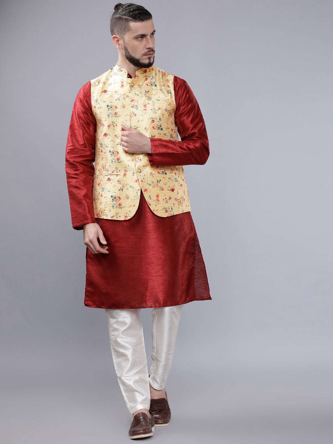 Shop Men's Floral Waistcoat Online.