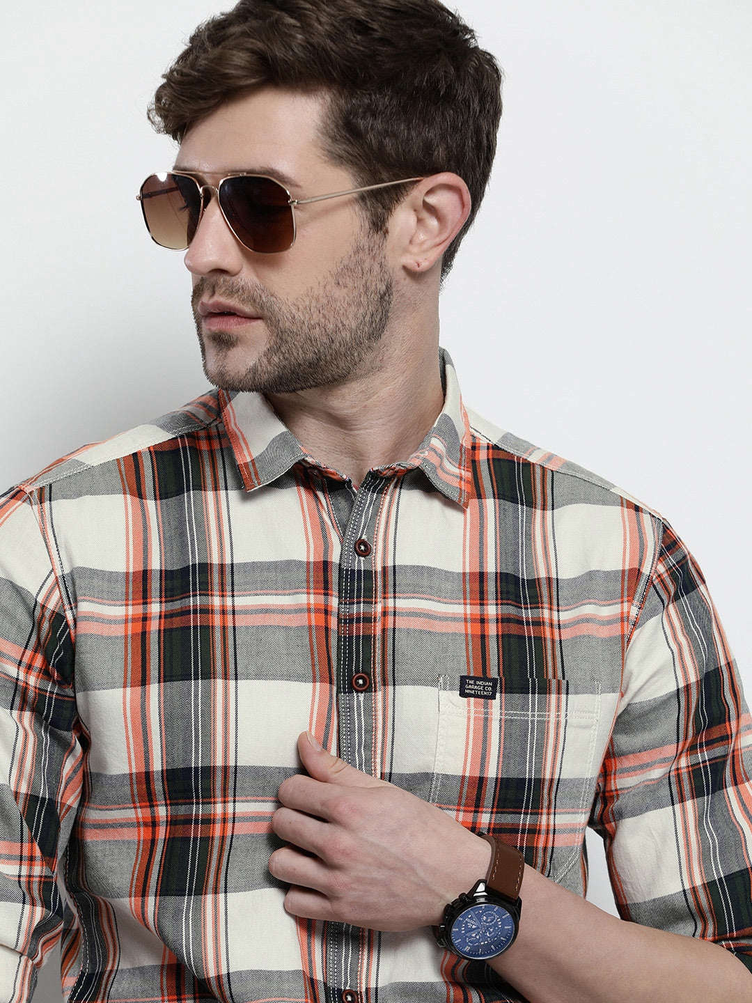 Shop Men Checkered Shirt Online.