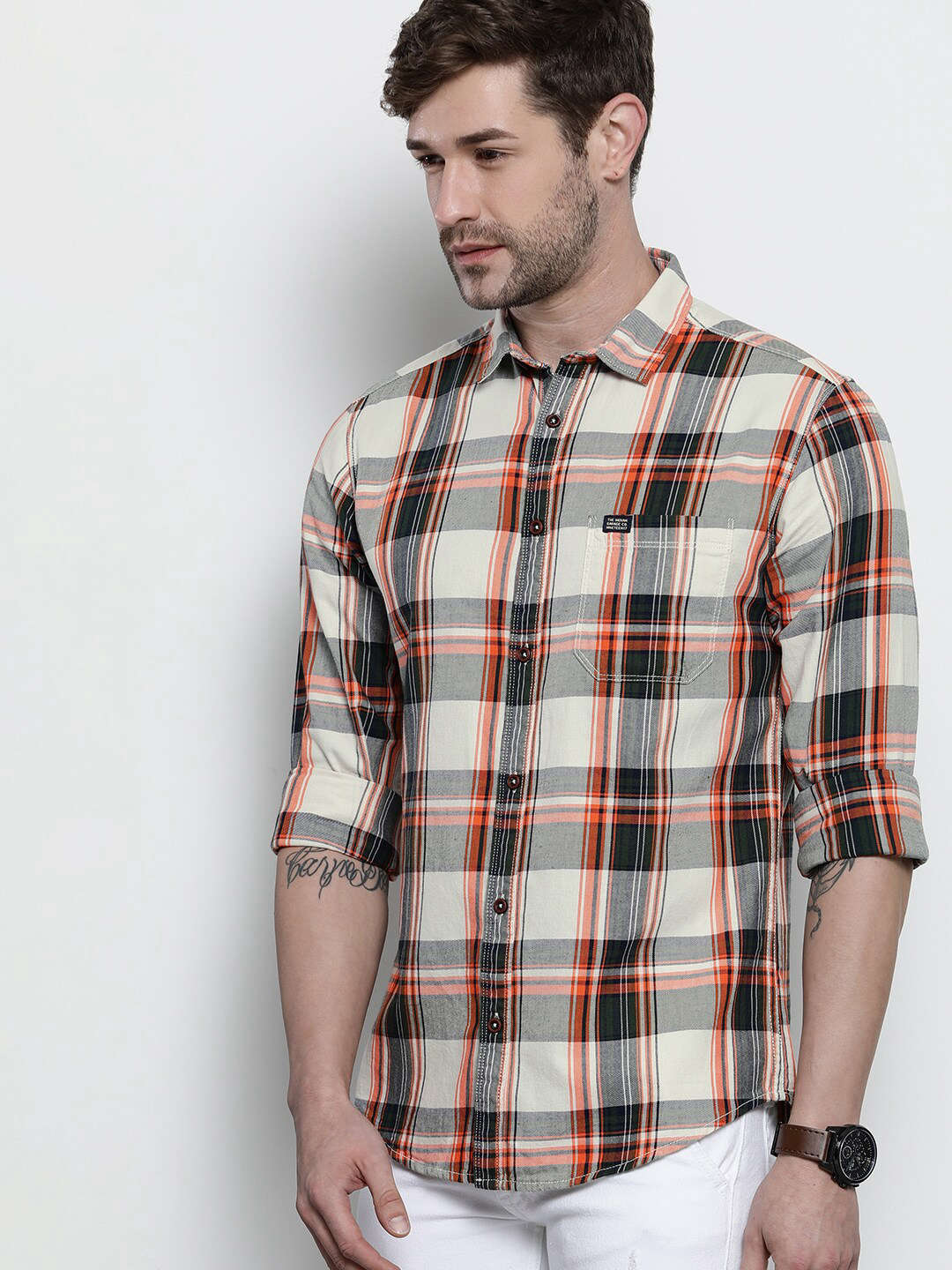 Shop Men Checkered Shirt Online.