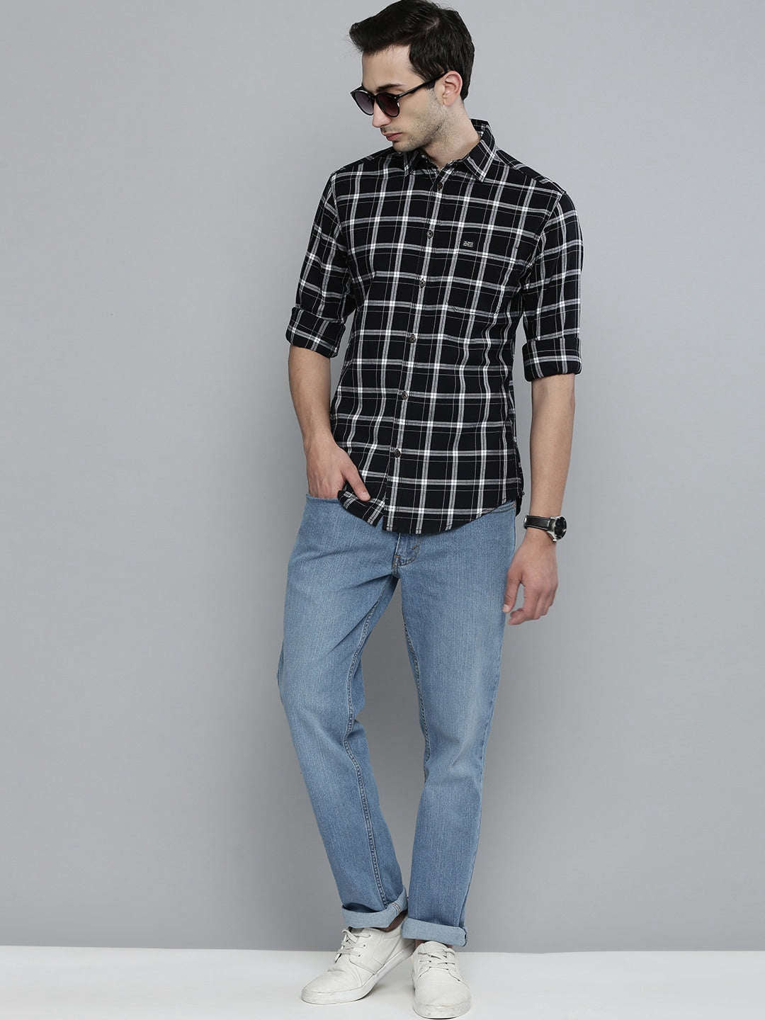 Shop Men Checks Shirt Online.