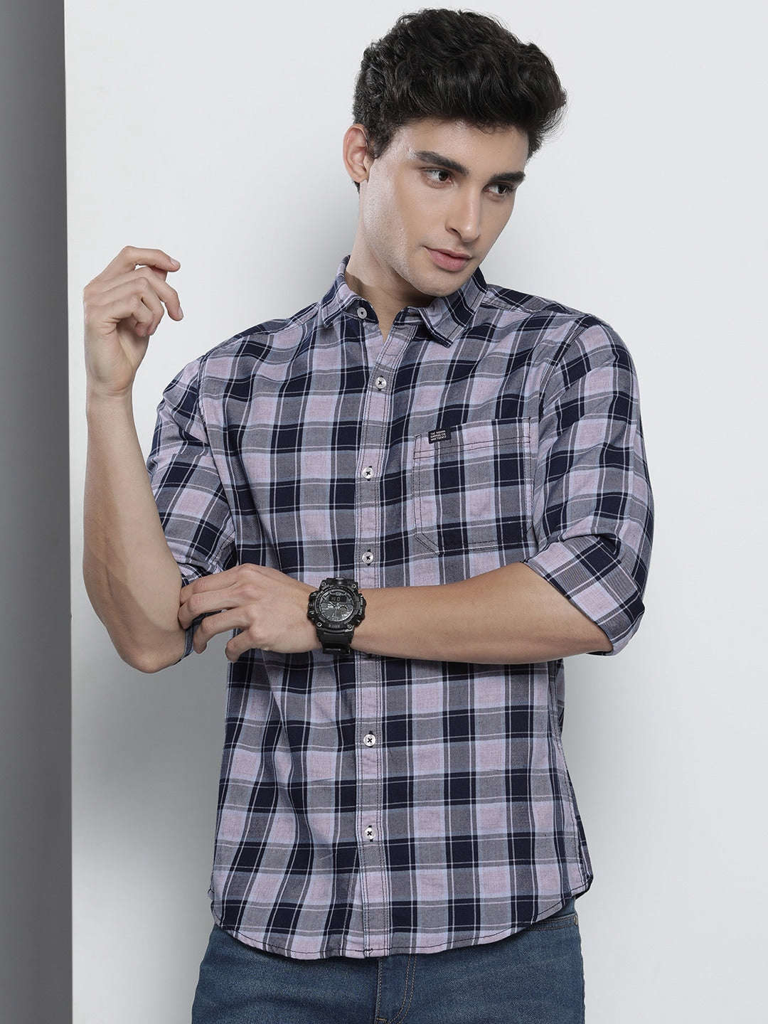 Shop Men Checks Shirt Online.