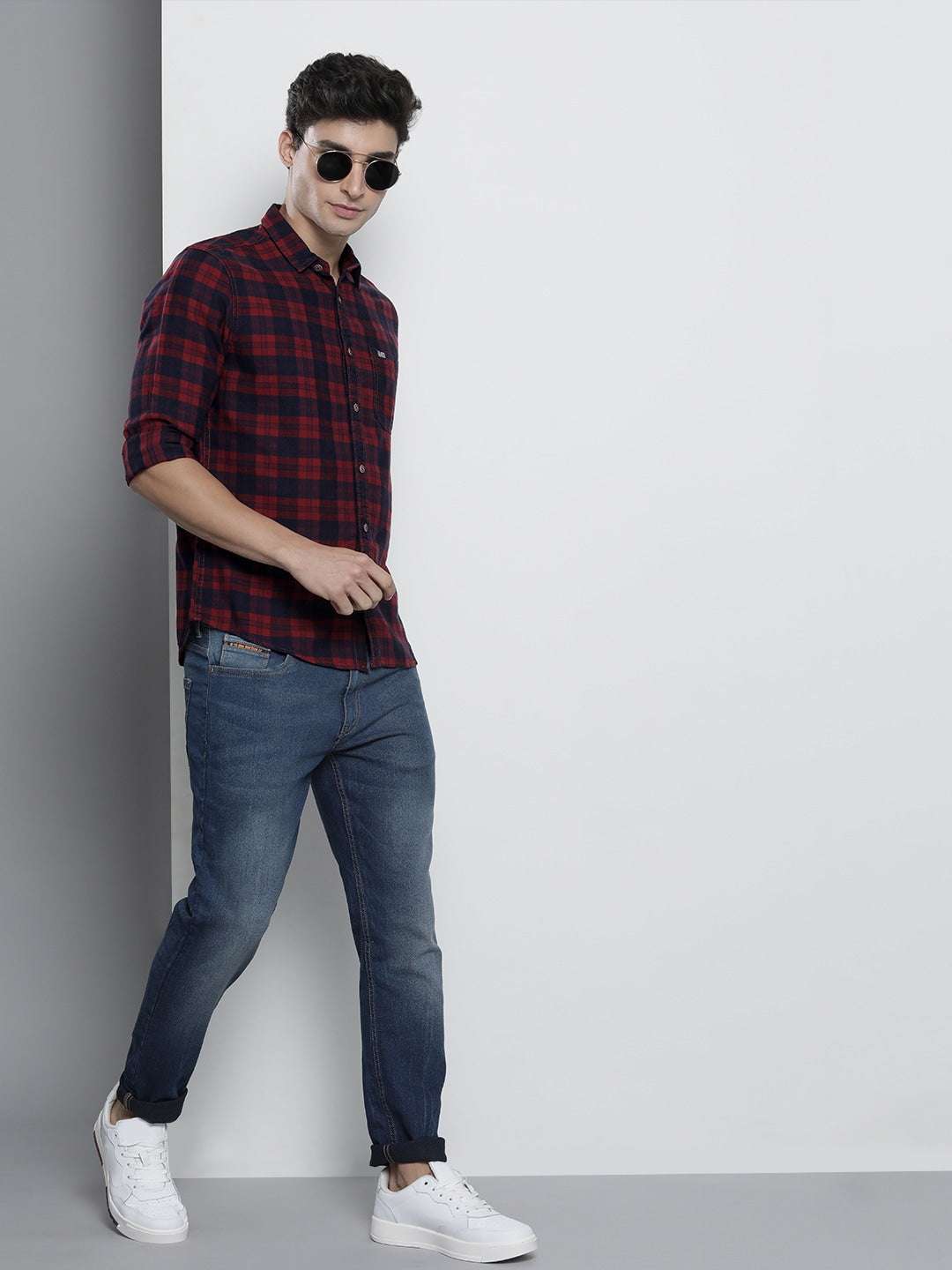 Shop Men Checks Shirt New_0721-SH95-19-S Online