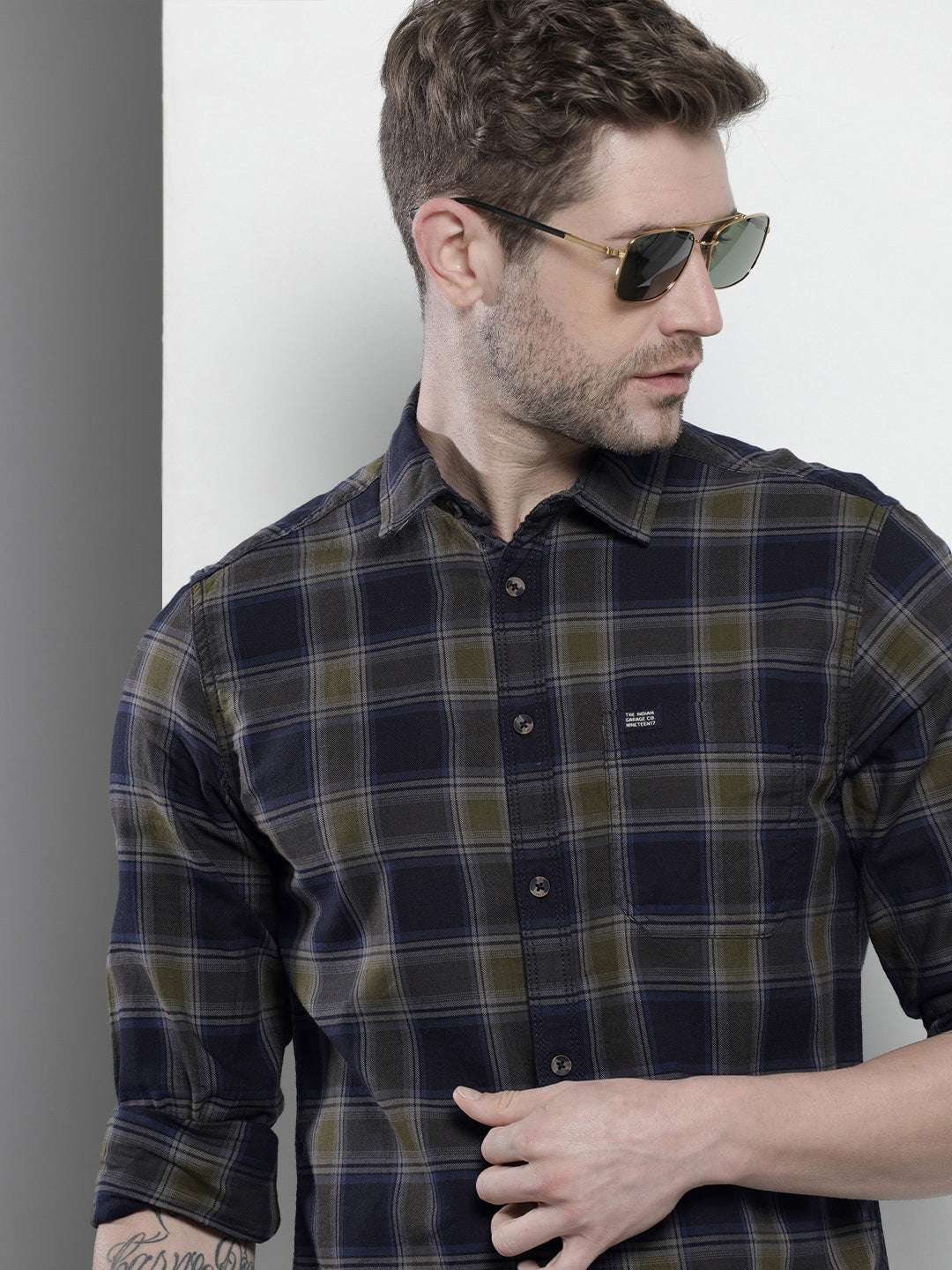 Shop Men Checks Shirt Online.