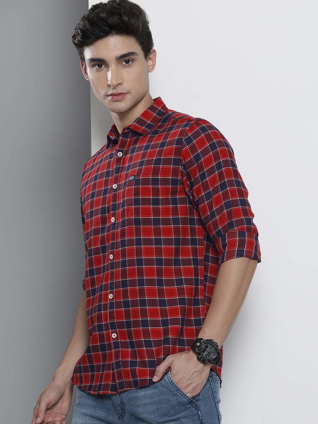 Shop Men Checks Shirt Online.