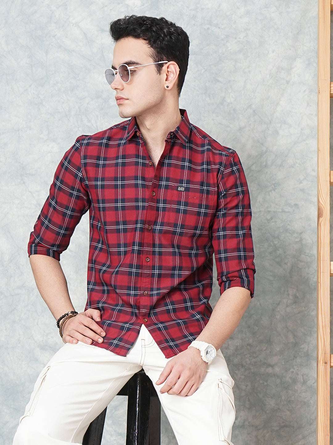 Shop Men Checks Shirt Online.