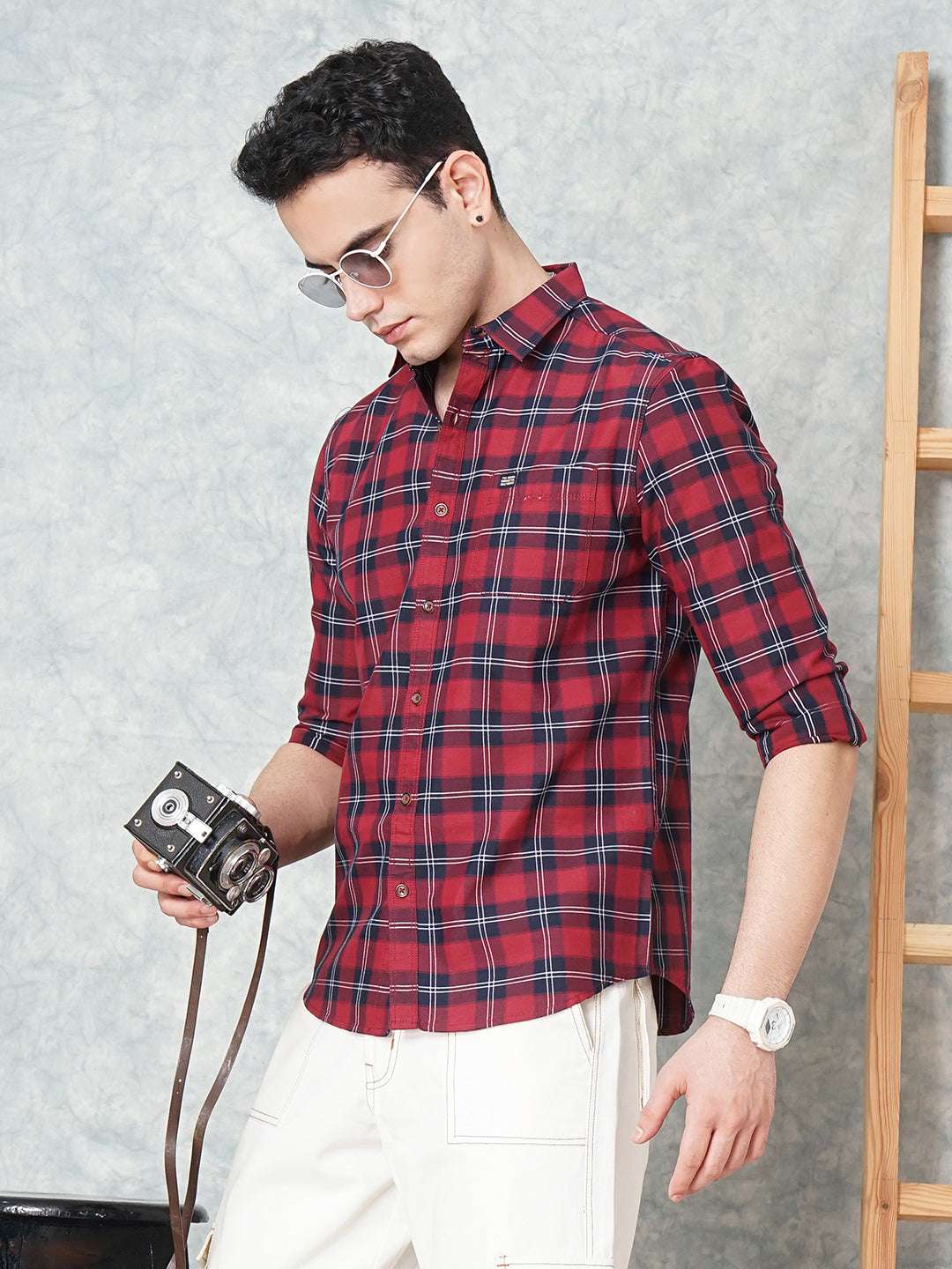 Shop Men Checks Shirt Online.