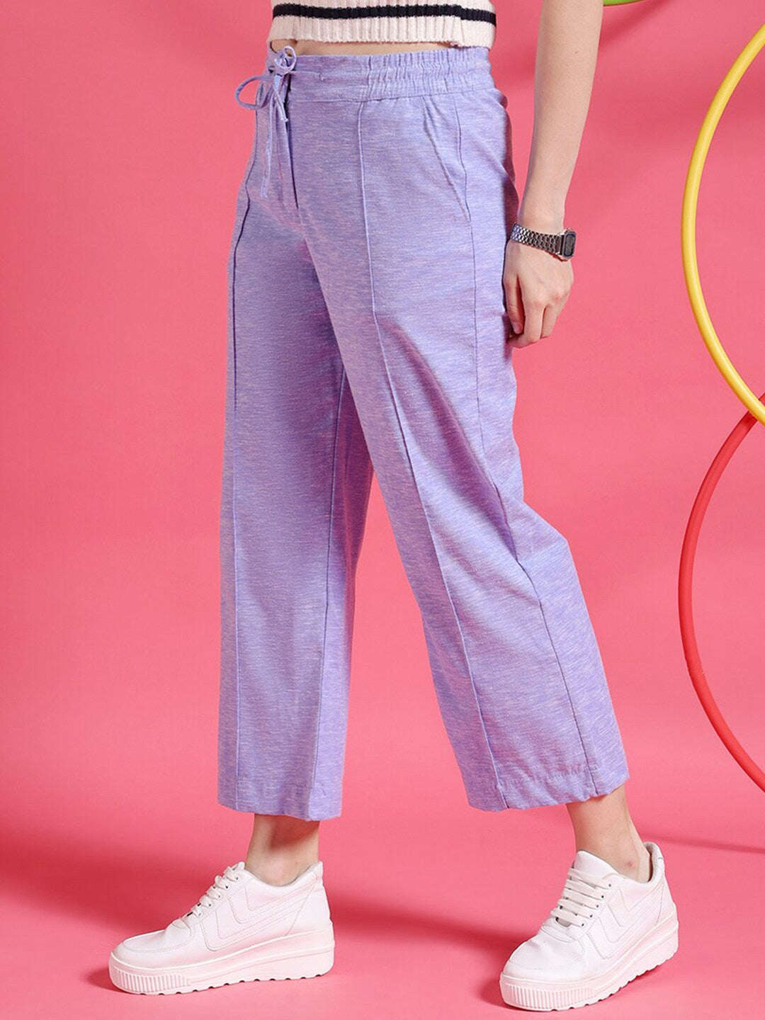 Shop Women Pintuck Elasticated Waist Trouser Online.