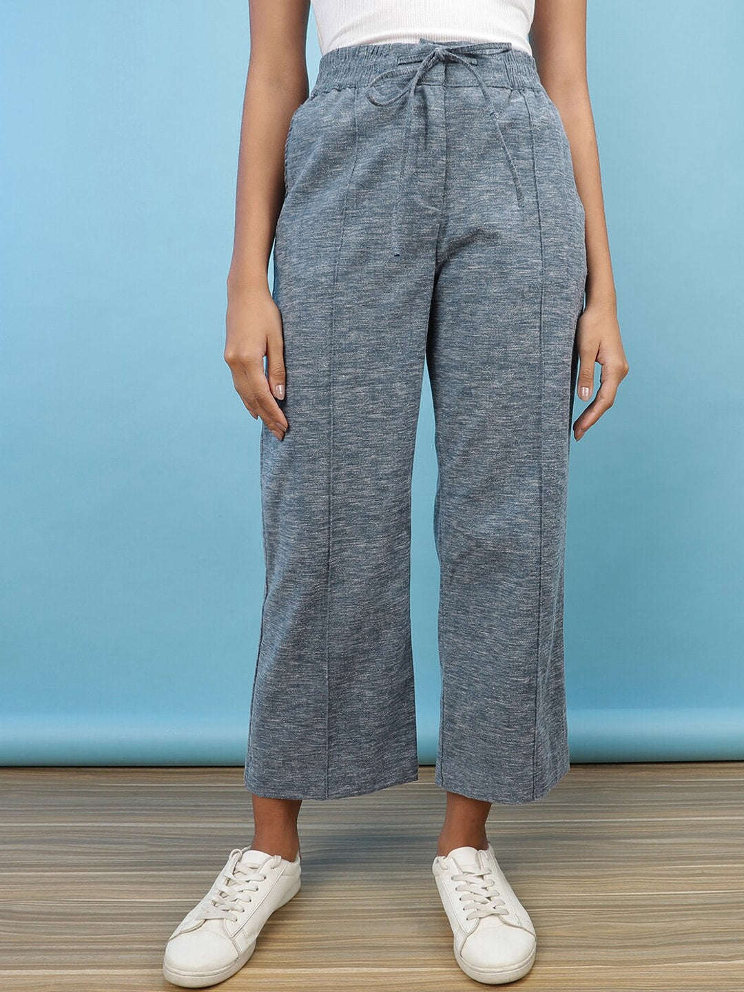 Shop Women Pintuck Elasticated Waist Trouser Online.