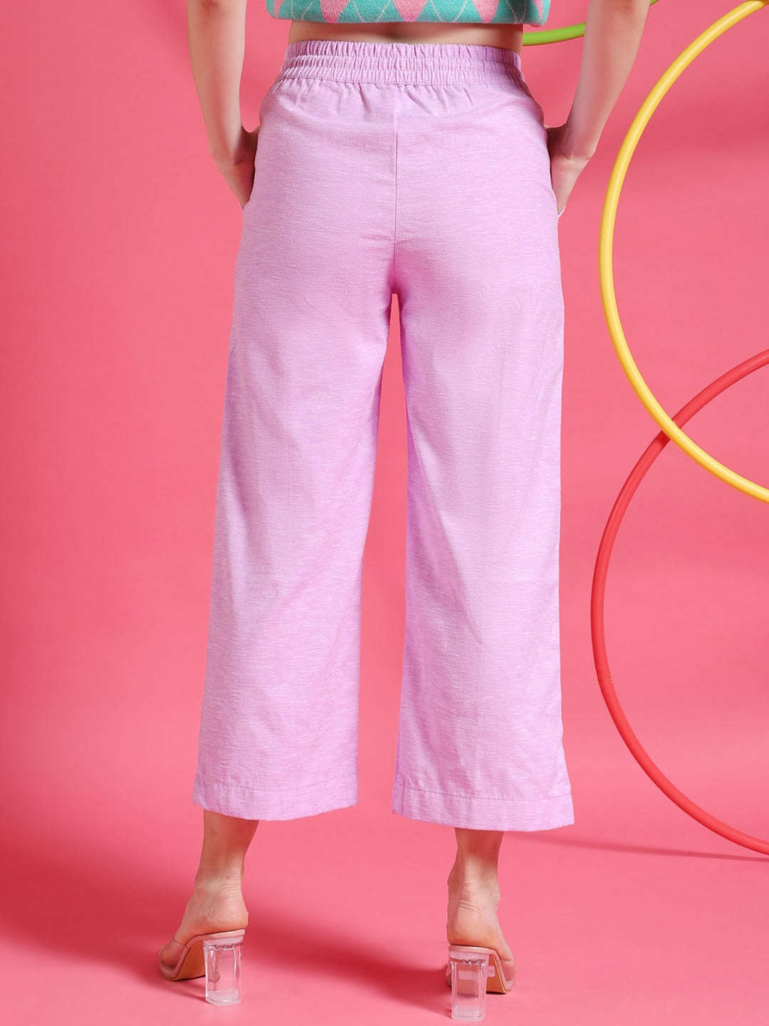 Shop Women Pintuck Elasticated Waist Trouser Online.