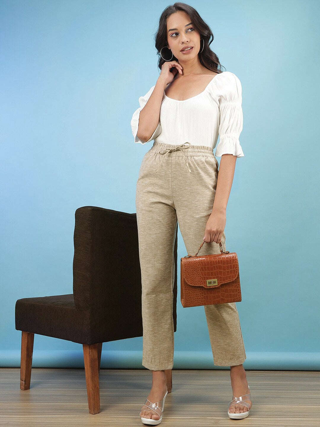 Shop Women Elasticated Trouser Online.