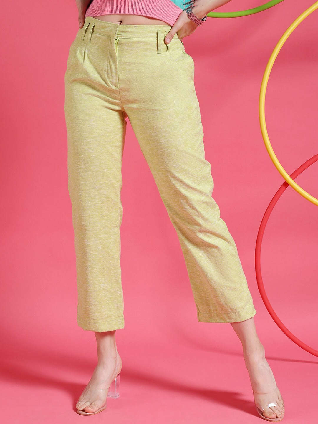 Shop Women Pleated Flare Trouser Online.