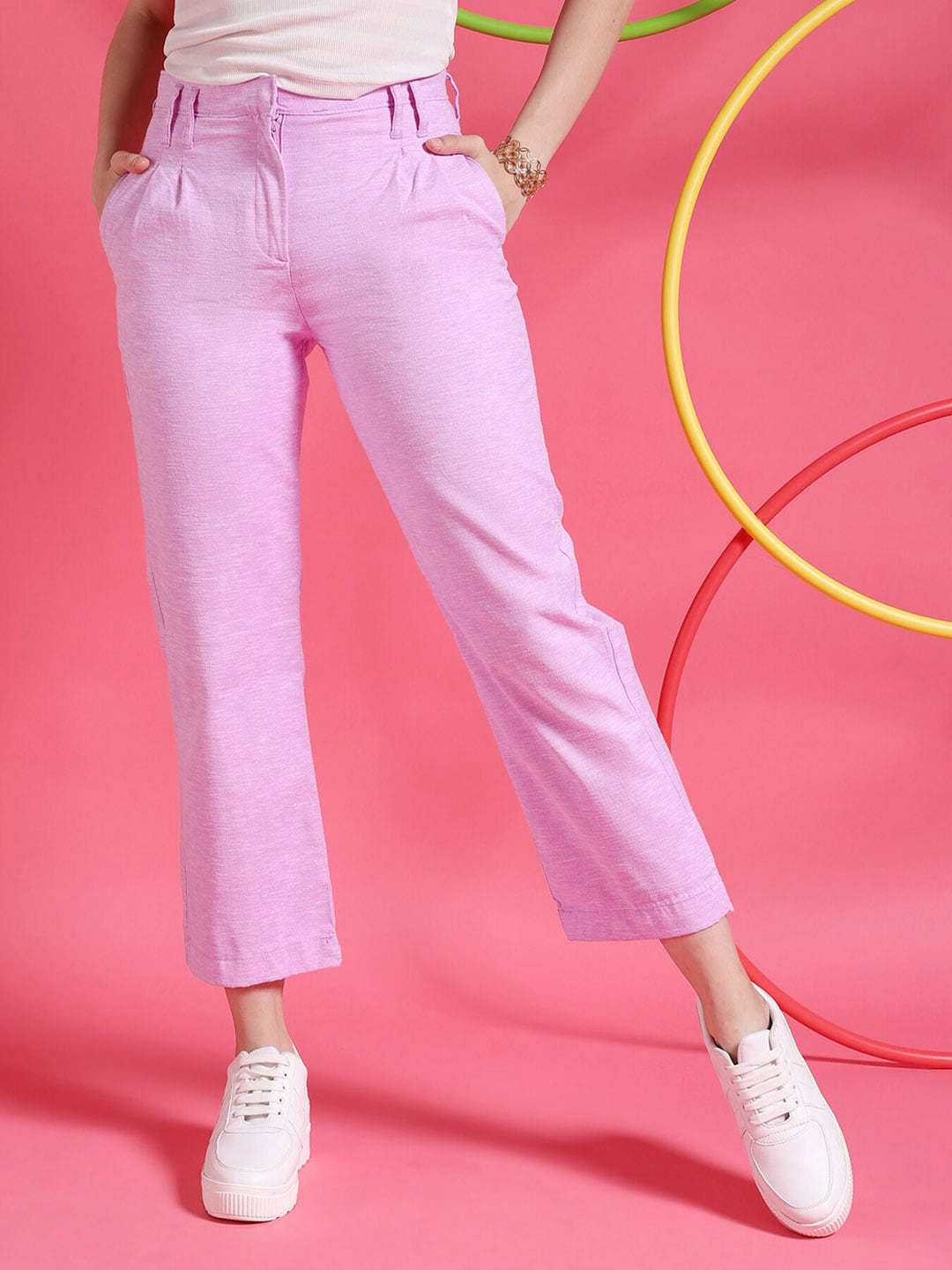 Shop Women Pleated Flare Trouser Online.