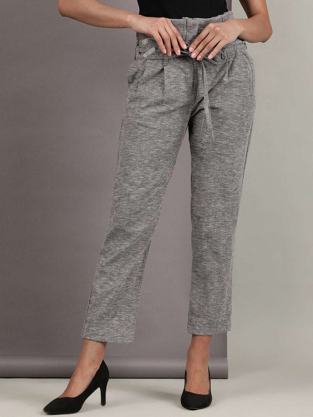 Shop Women High Waist Pleated Trouser Online.