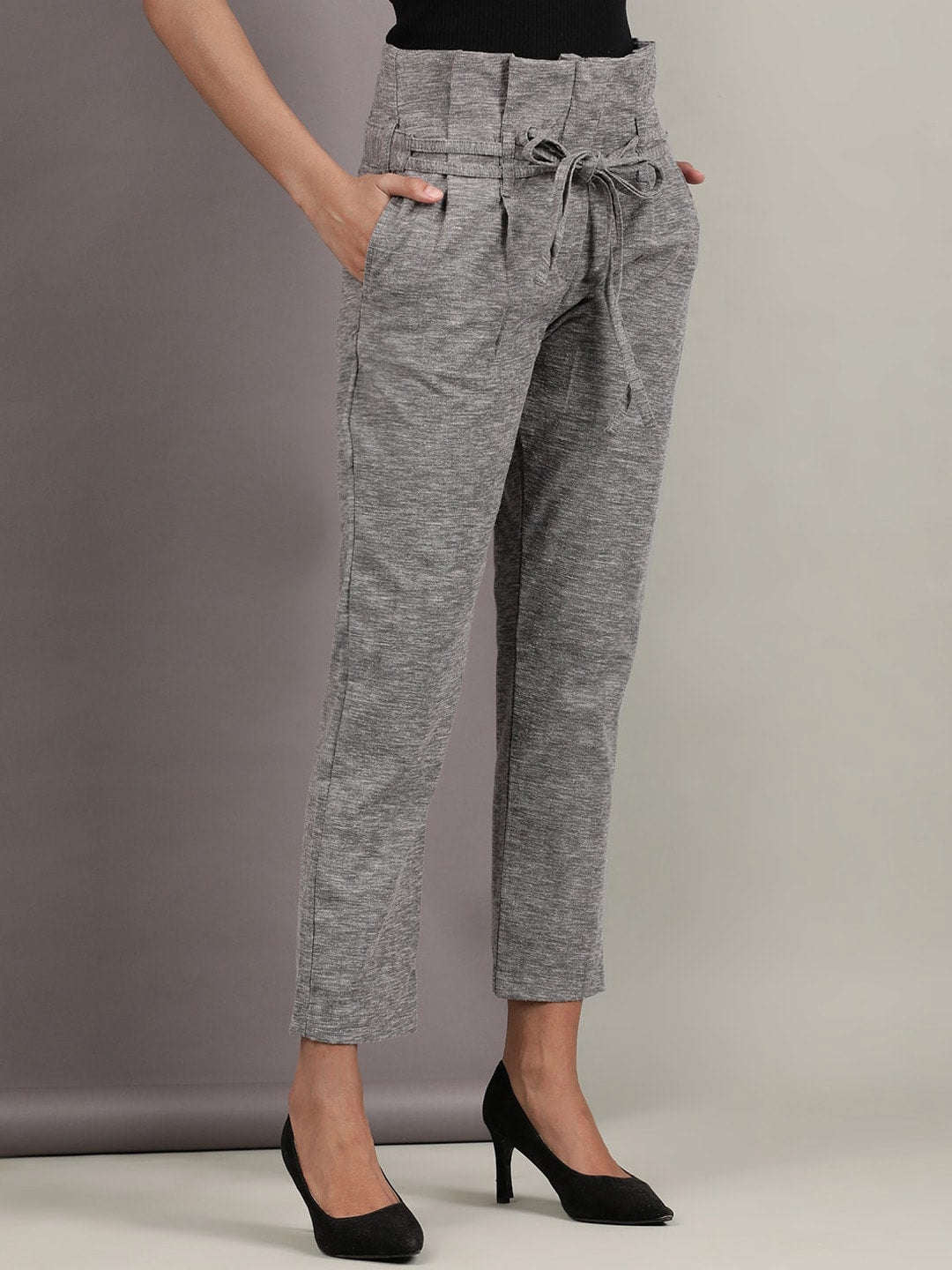 Shop Women High Waist Pleated Trouser Online.