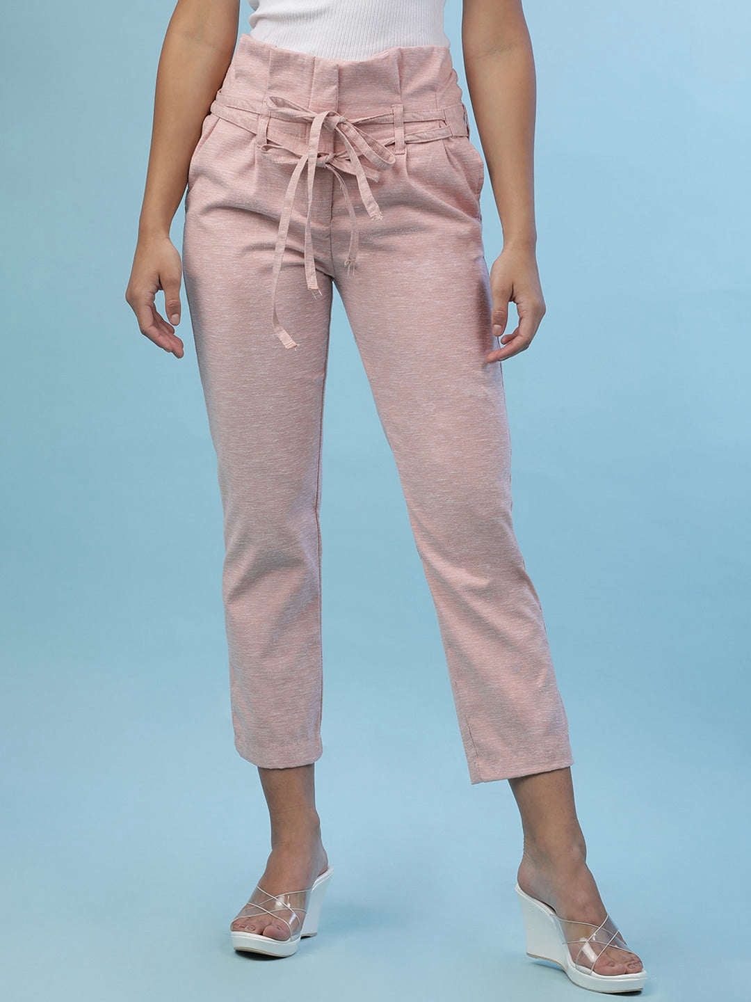 Shop Women High Waist Pleated Trouser Online.