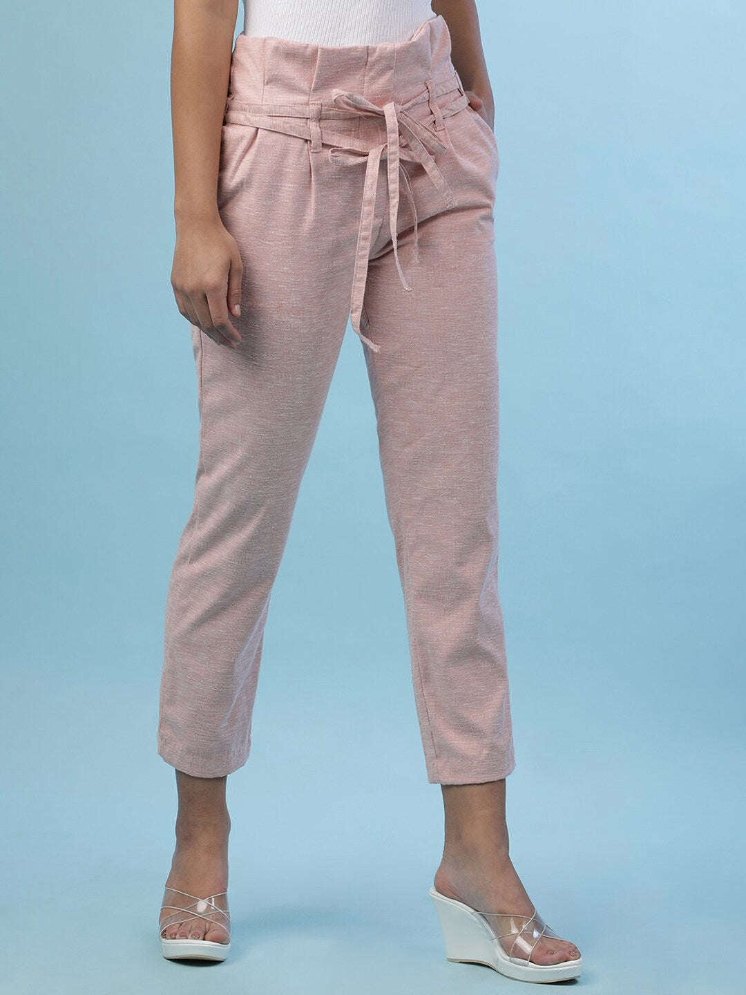 Shop Women High Waist Pleated Trouser Online.