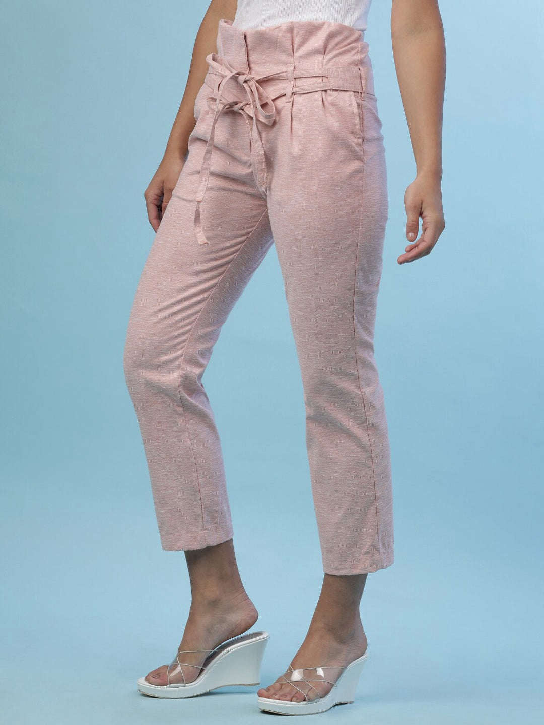 Shop Women High Waist Pleated Trouser Online.