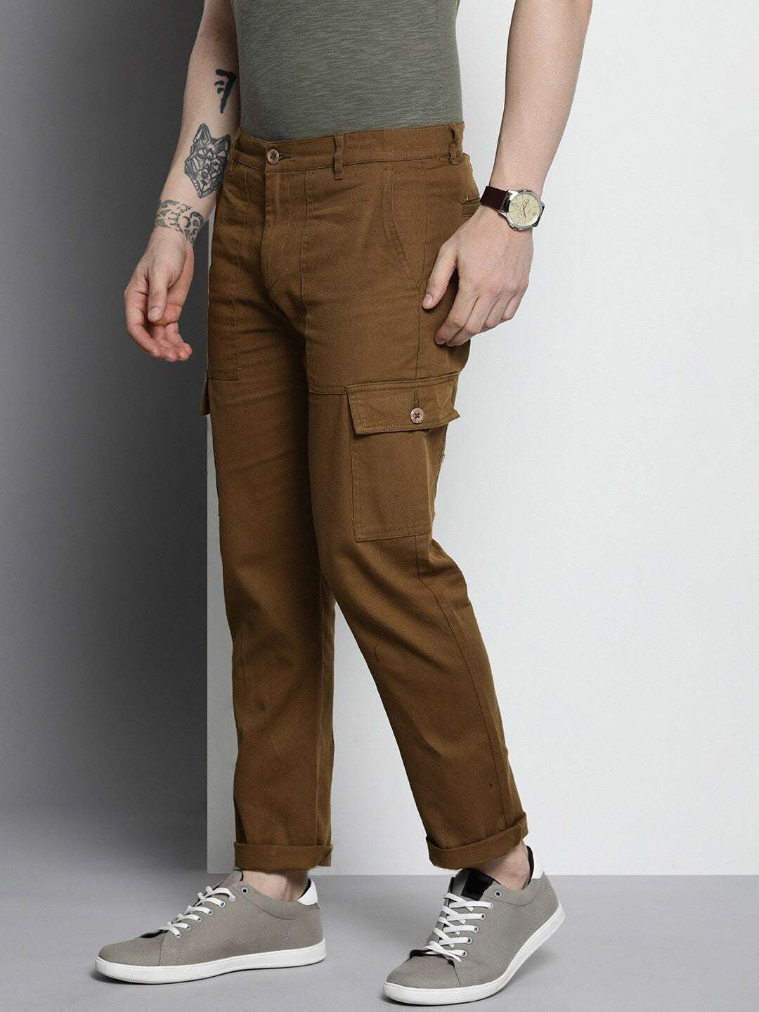 Shop Men Cargo Pant New_0722-CTNCARGO02-08-Beige-28 Online