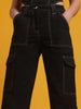 Shop Women Cargo Denim With Flap Pockets Online.