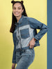 Shop Women Reverse Denim Contrast Jacket Online.