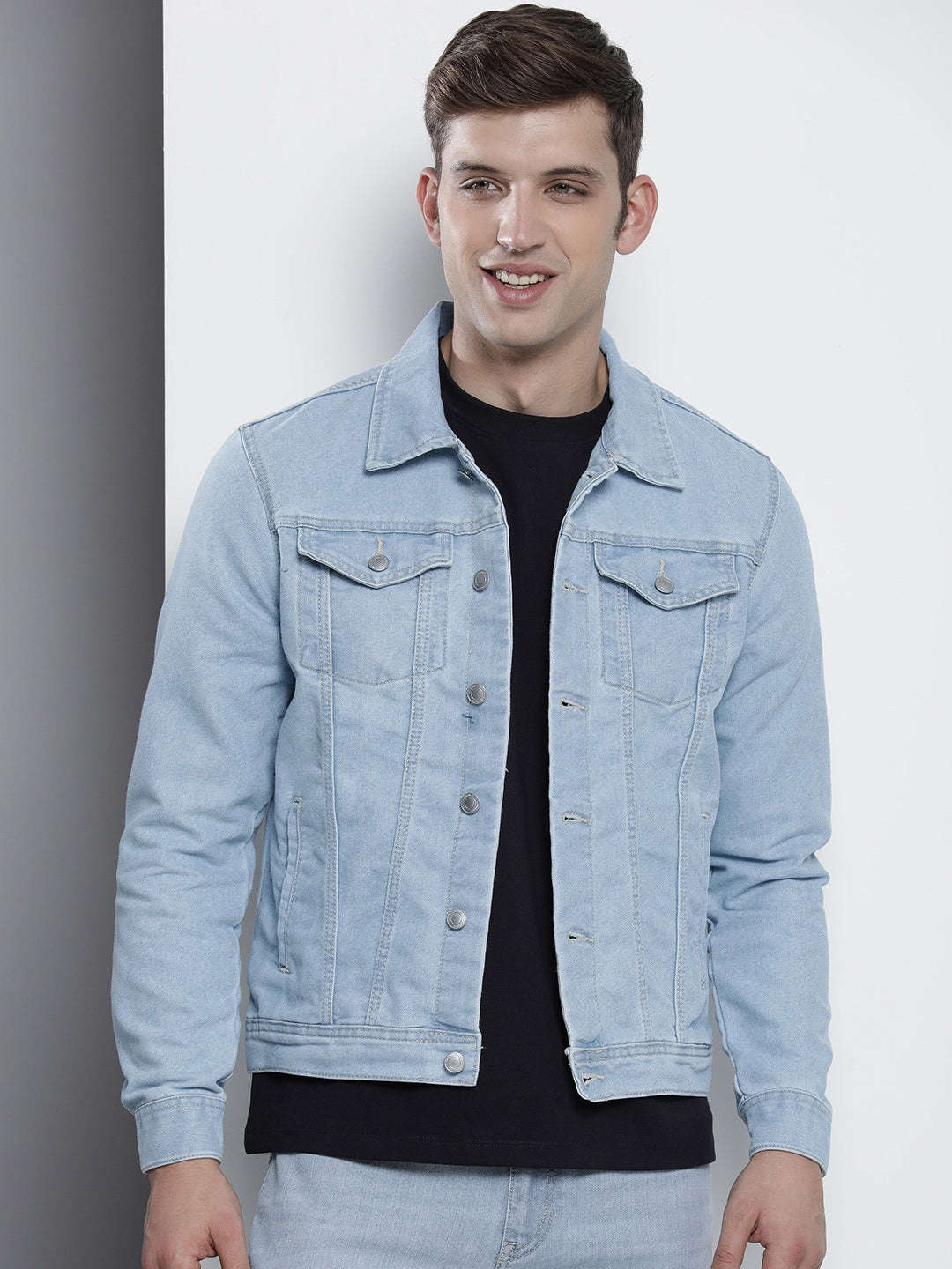 Shop Men Denim Trucker Jacket Online.