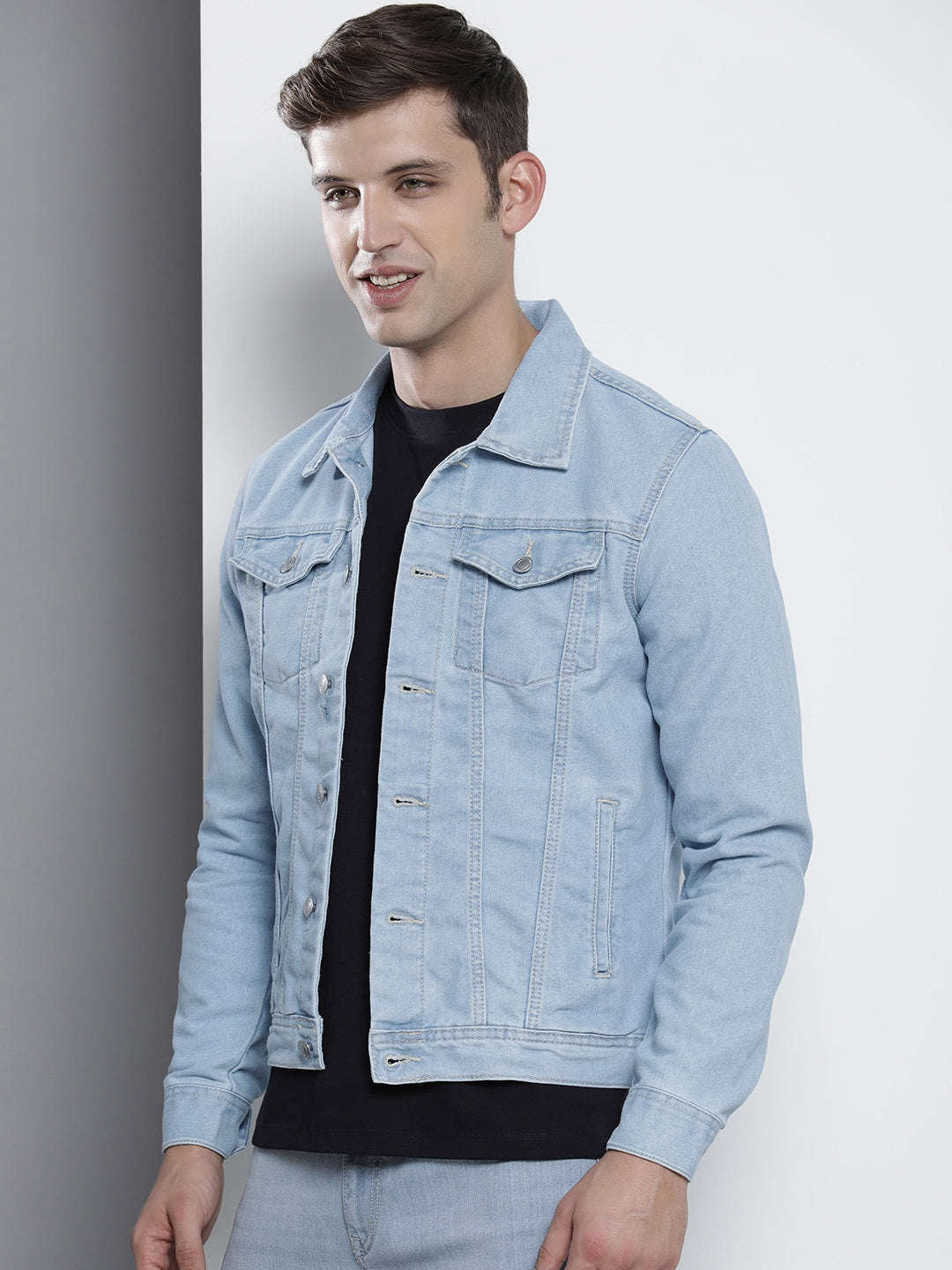 Shop Men Denim Trucker Jacket Online.