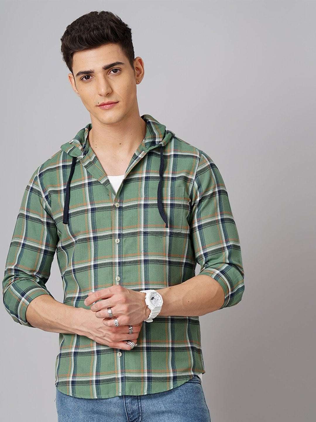 Shop Men Checked Shirt Online.