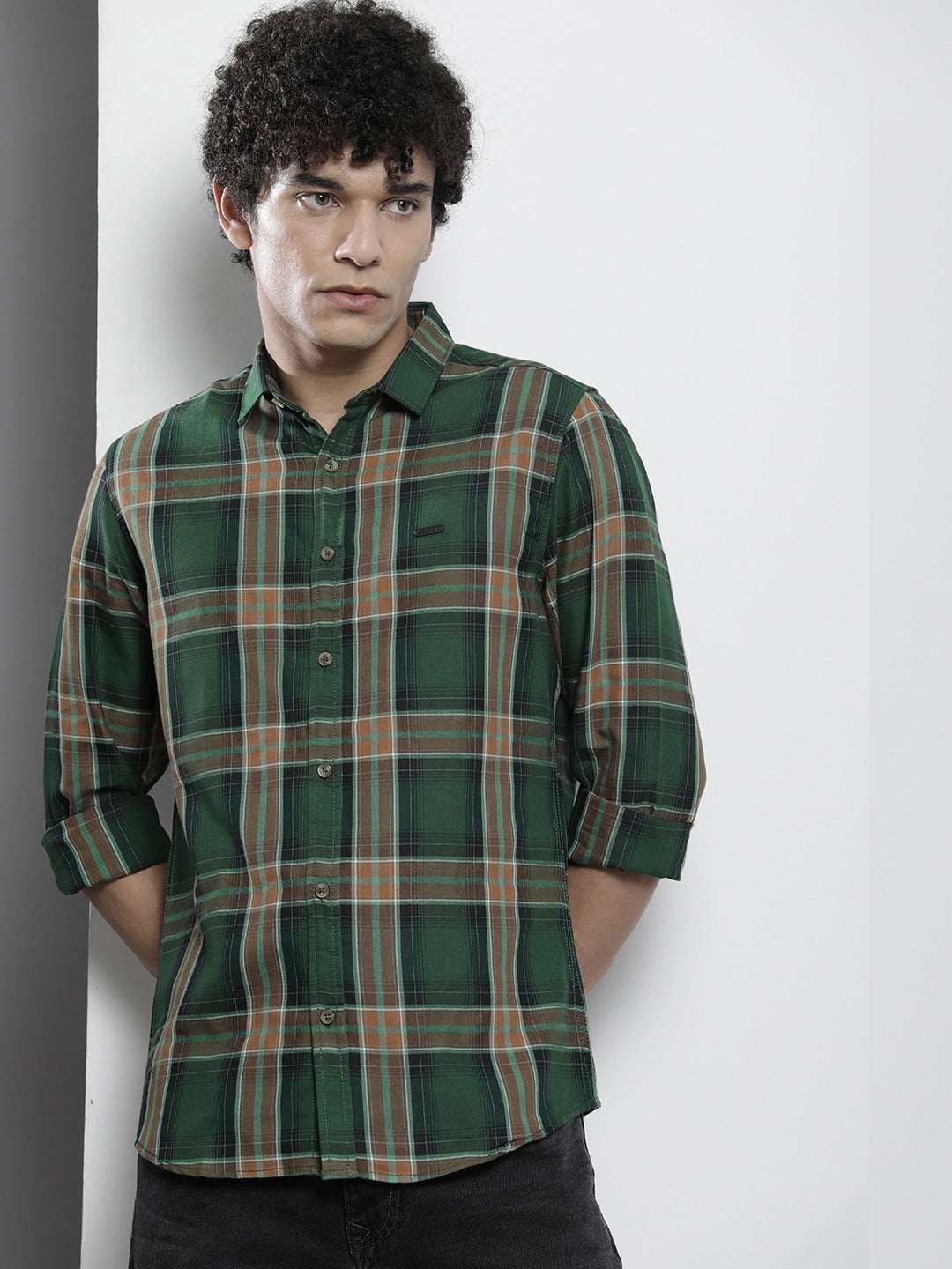 Shop Men's Checked Regular Fit Shirt Online.