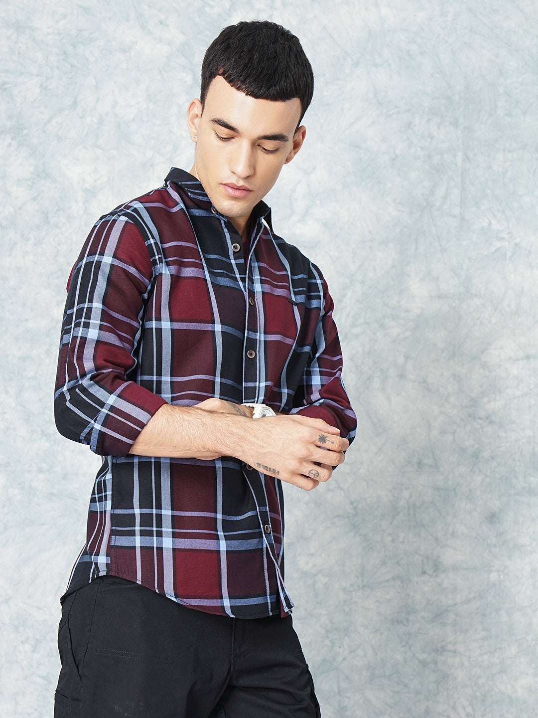 Shop Men Checked Shirt Online.