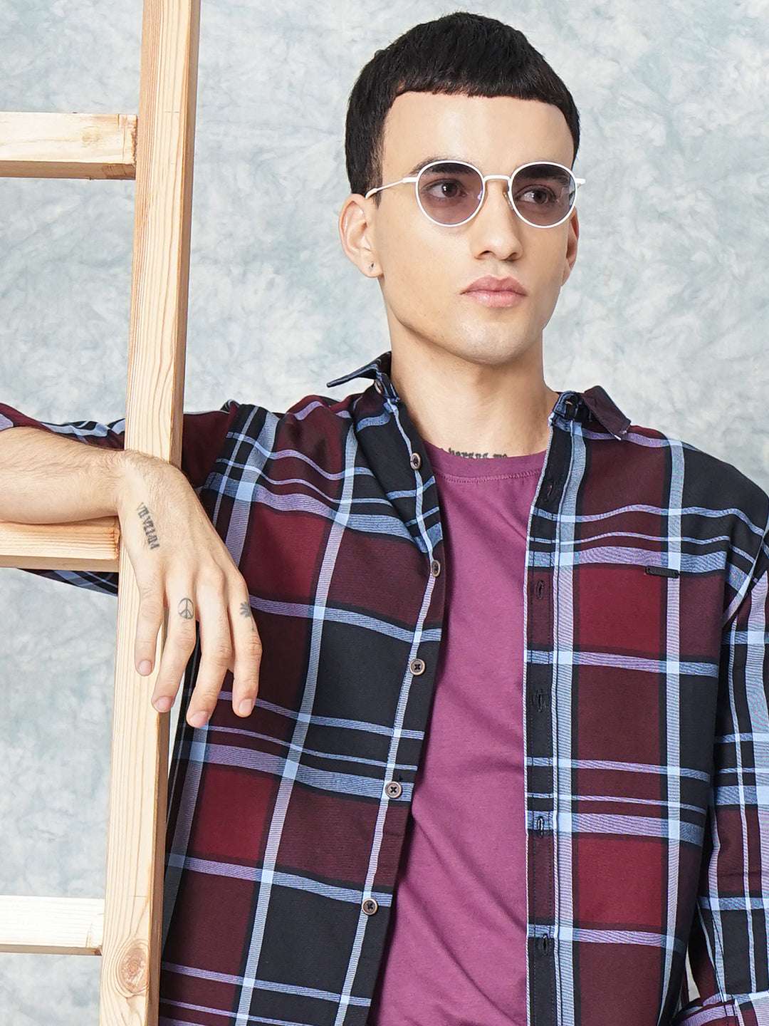 Shop Men Checked Shirt Online.