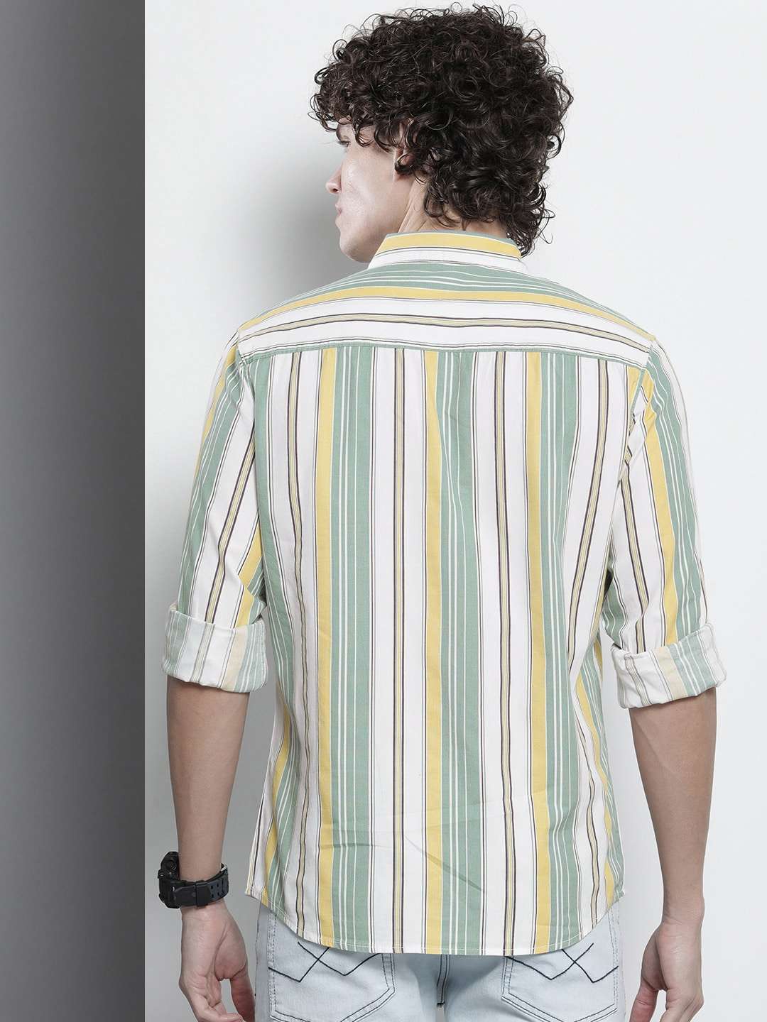 Shop Men's Striped Regular Fit Shirt Online.