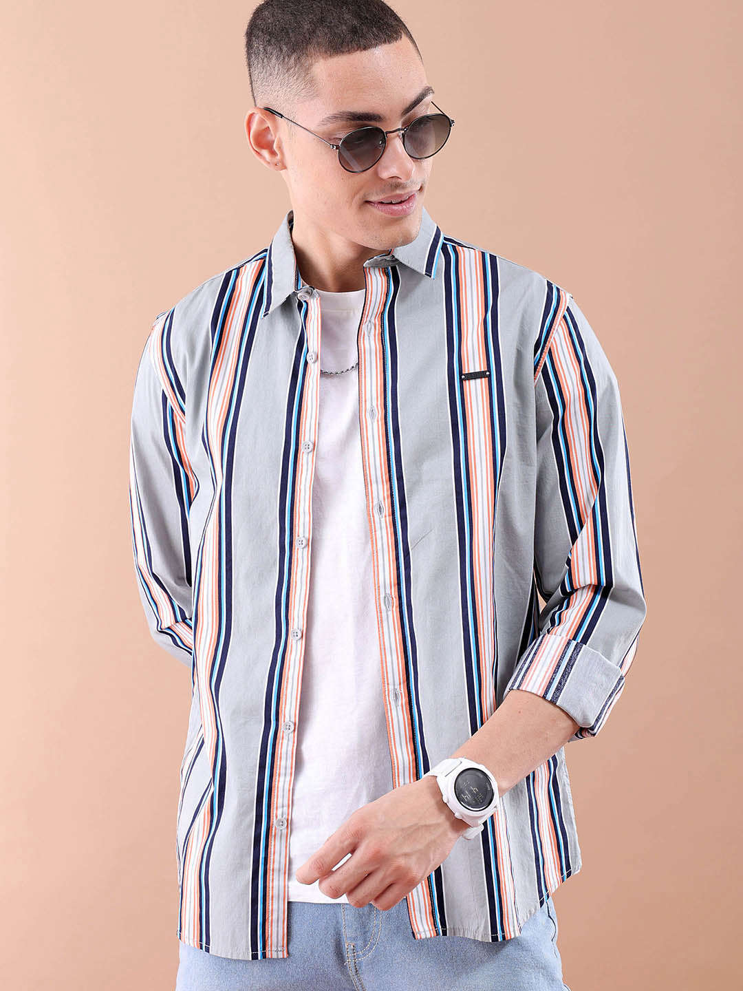 Shop Men Striped Shirt Online.