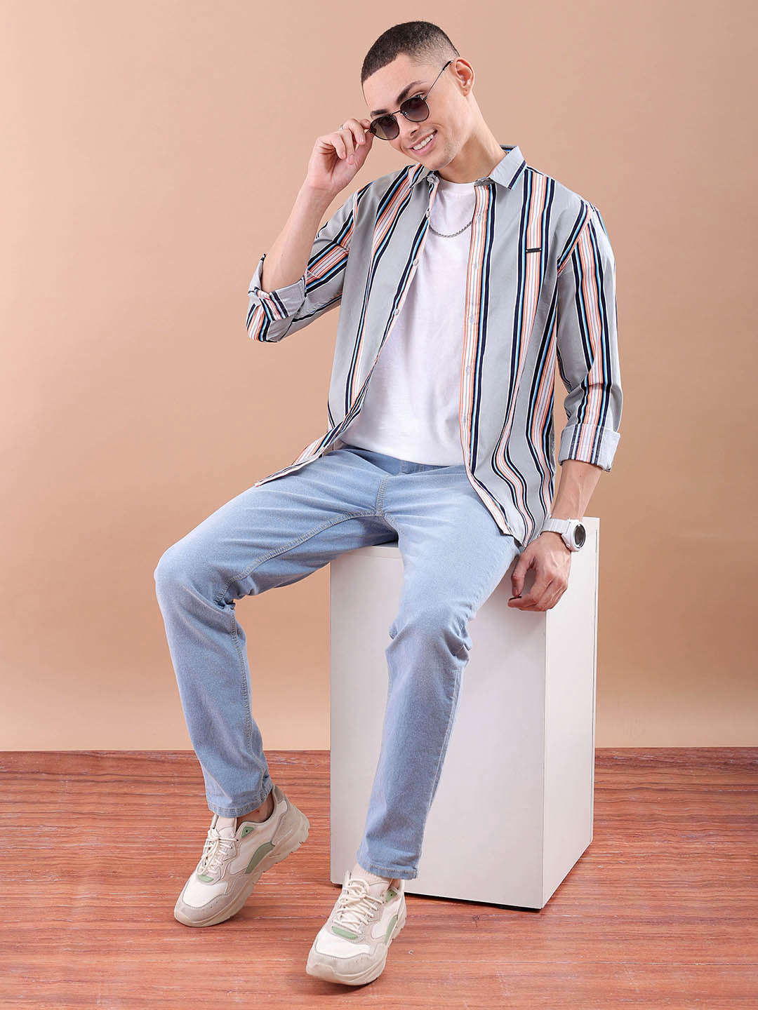 Shop Men Striped Shirt Online.