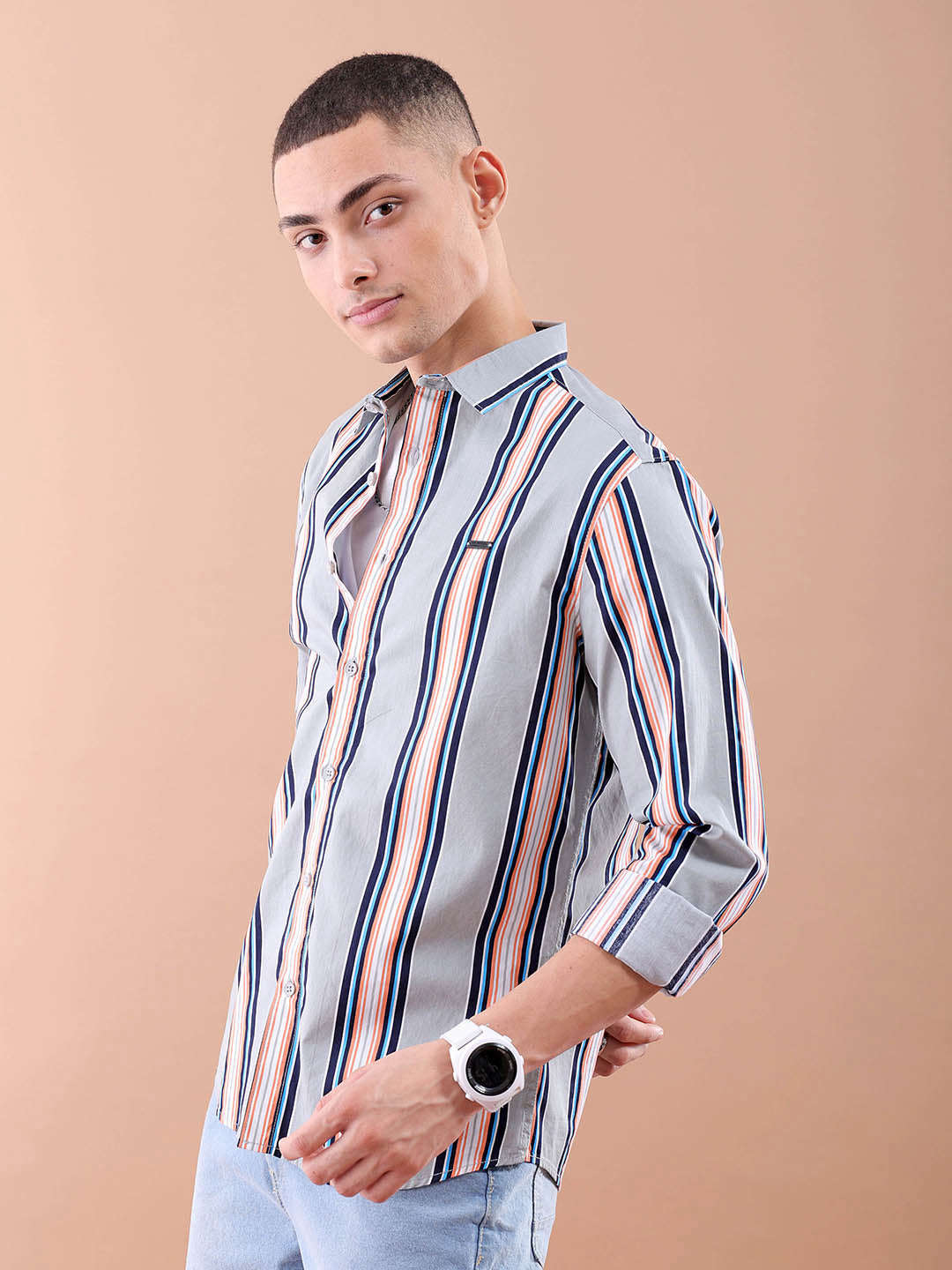 Shop Men Striped Shirt Online.