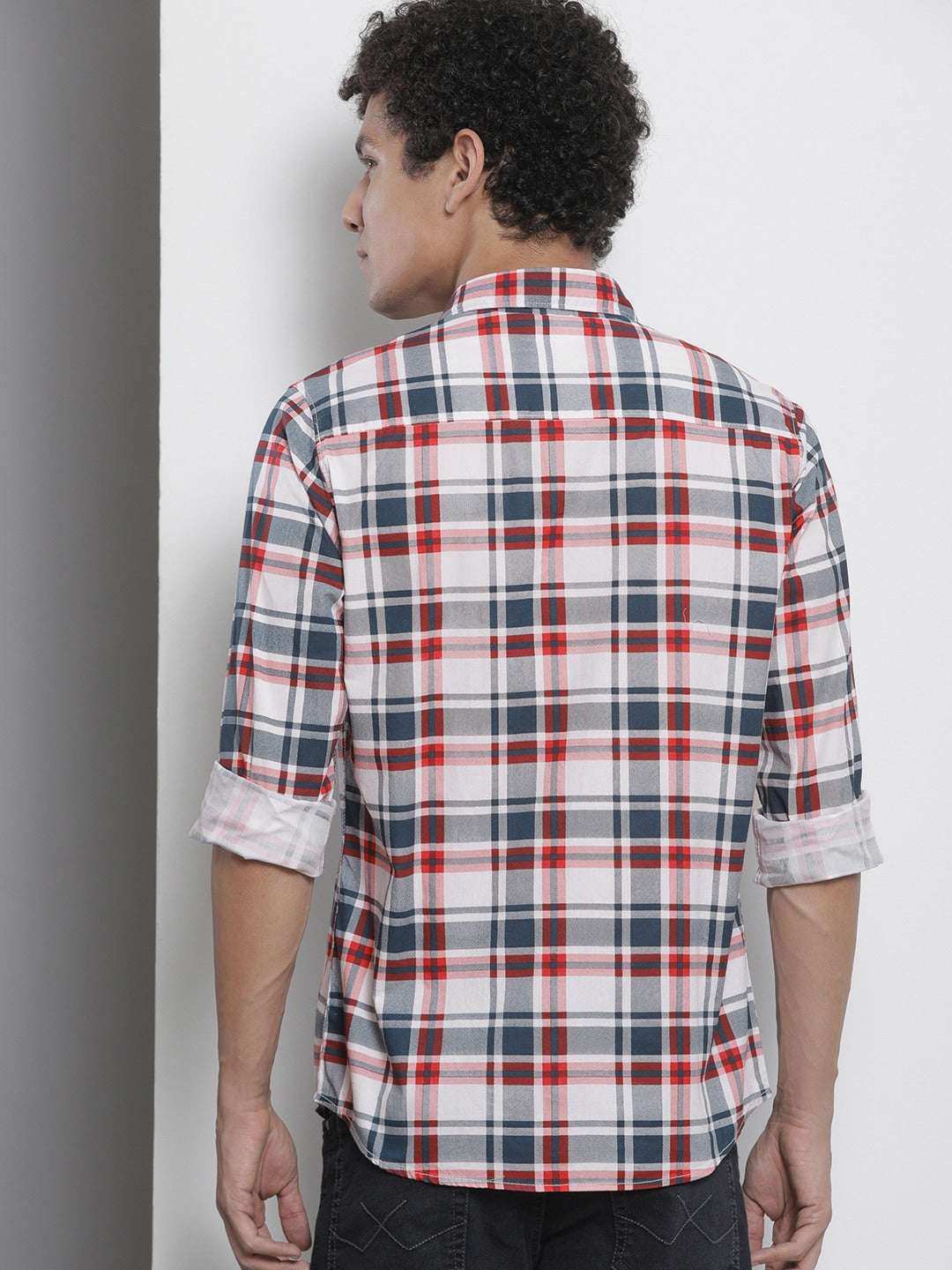 Shop Men's Checked Regular Fit Shirt Online.