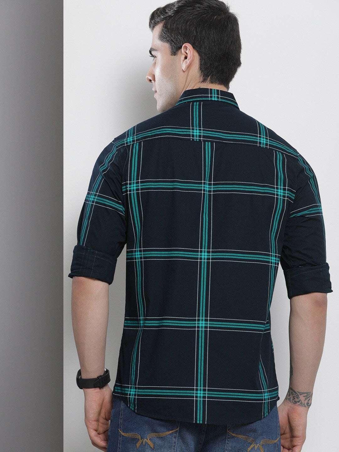 Shop Men Checked Shirt Online.