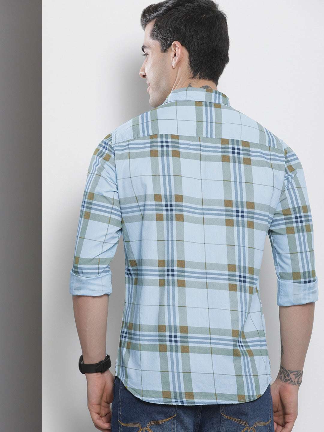 Shop Men Checked Shirt Online.