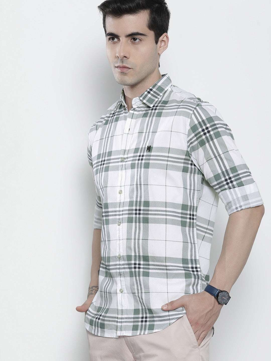 Shop Men Checked Shirt Online.