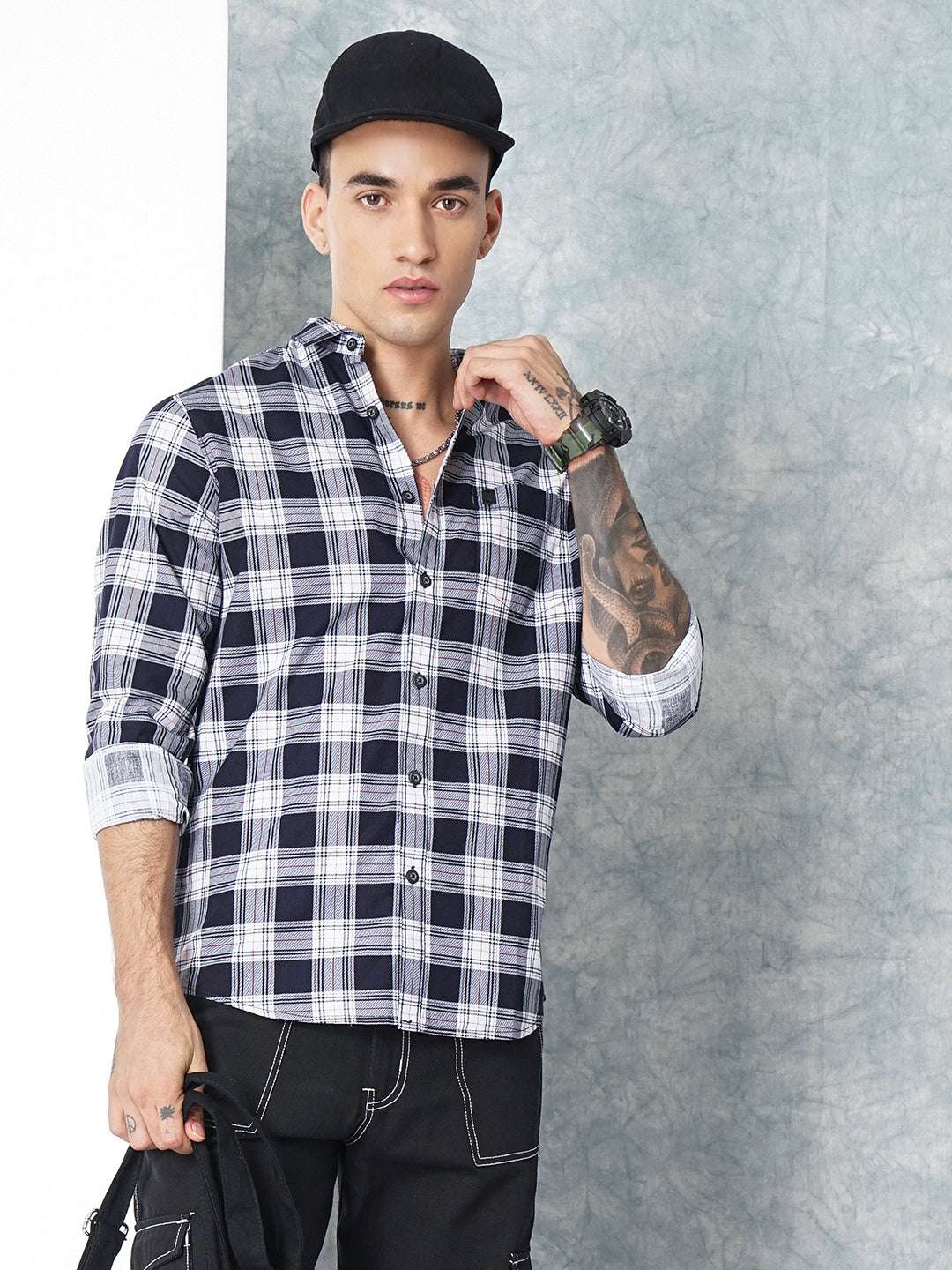 Shop Men Checked Shirt Online.