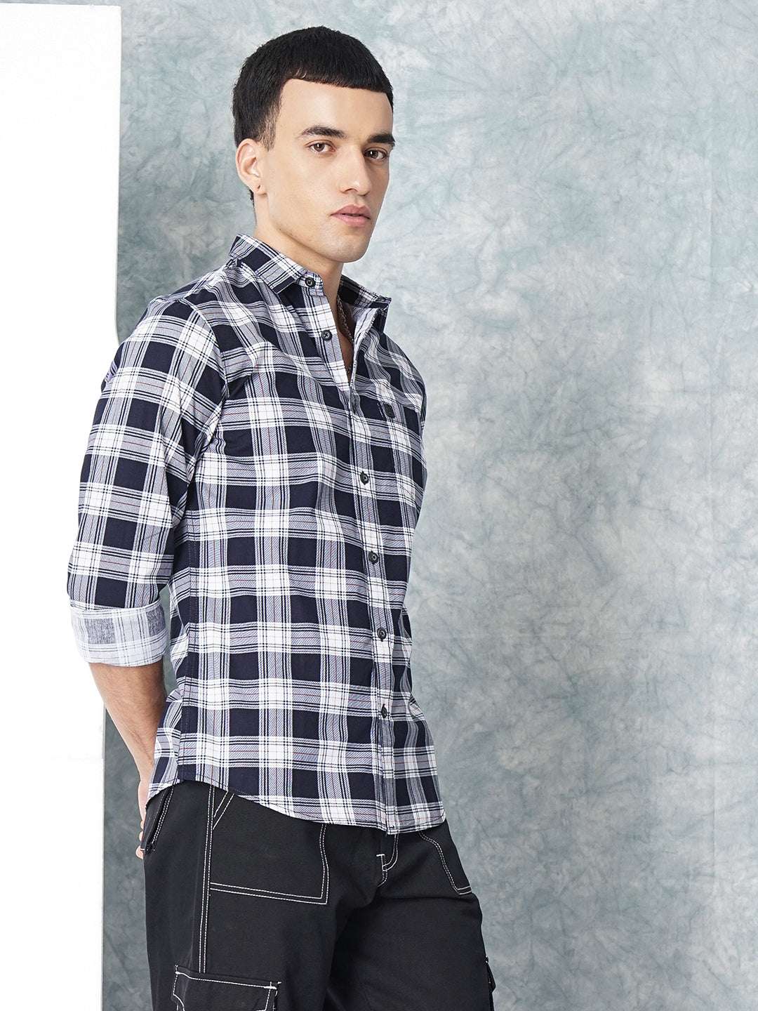 Shop Men Checked Shirt Online.