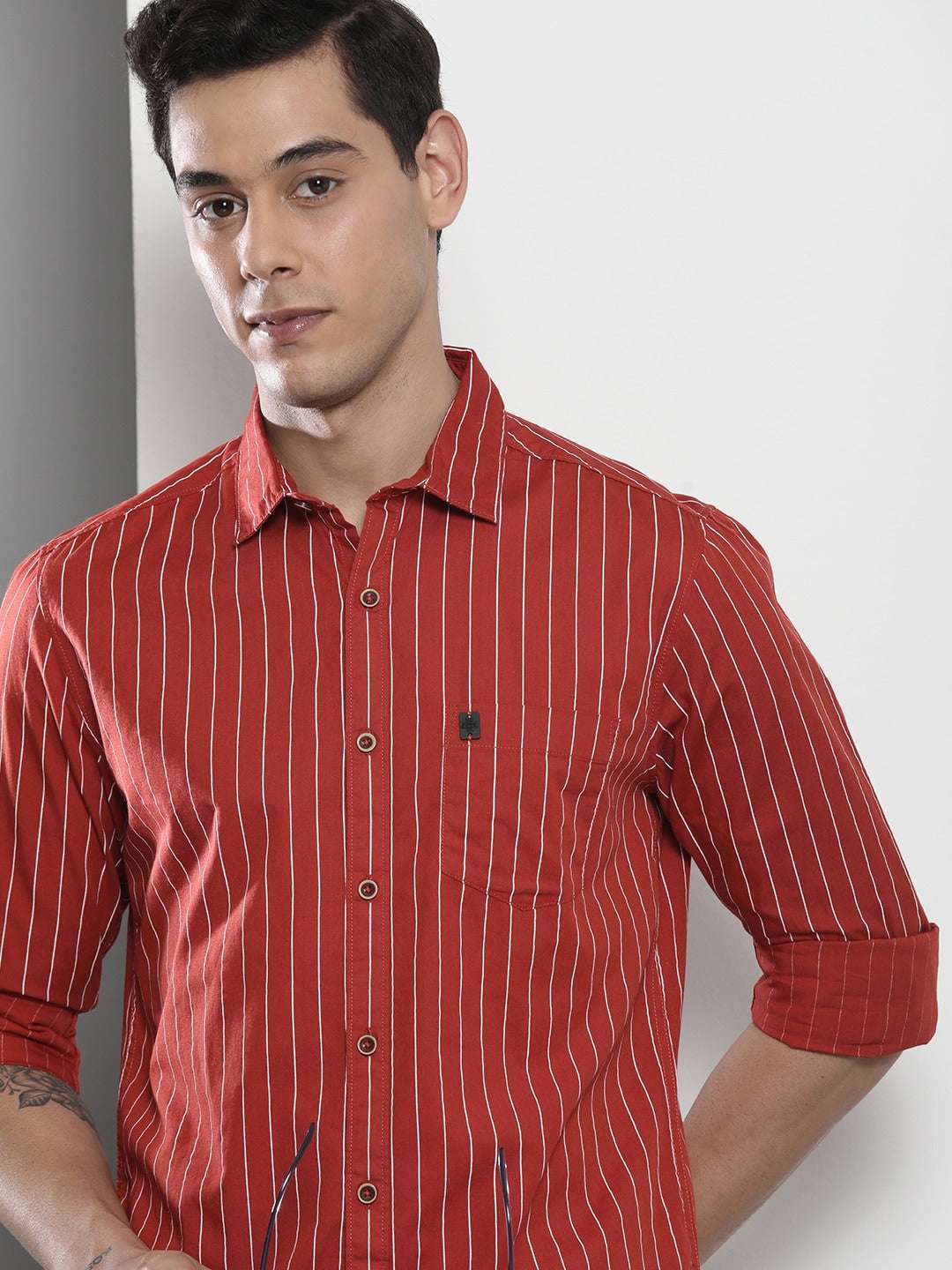 Shop Men Casual Striped Shirt Online.