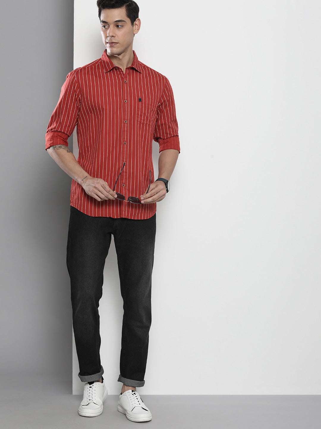 Shop Men Casual Striped Shirt Online.