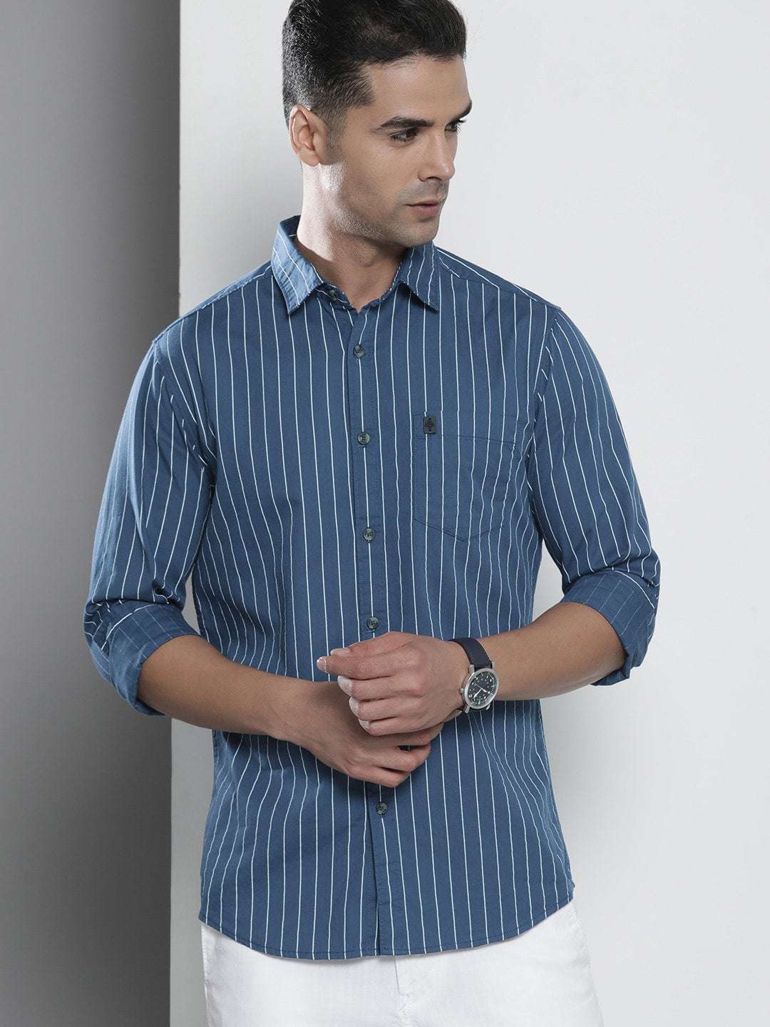 Shop Men Striped Casual Shirt Online.