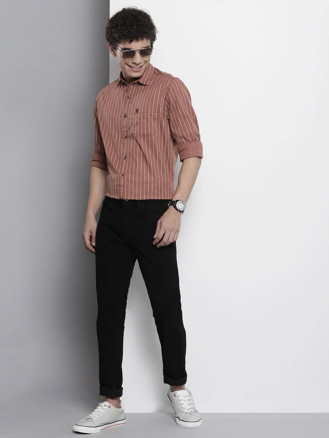 Shop Men Striped Casual Shirt Online.