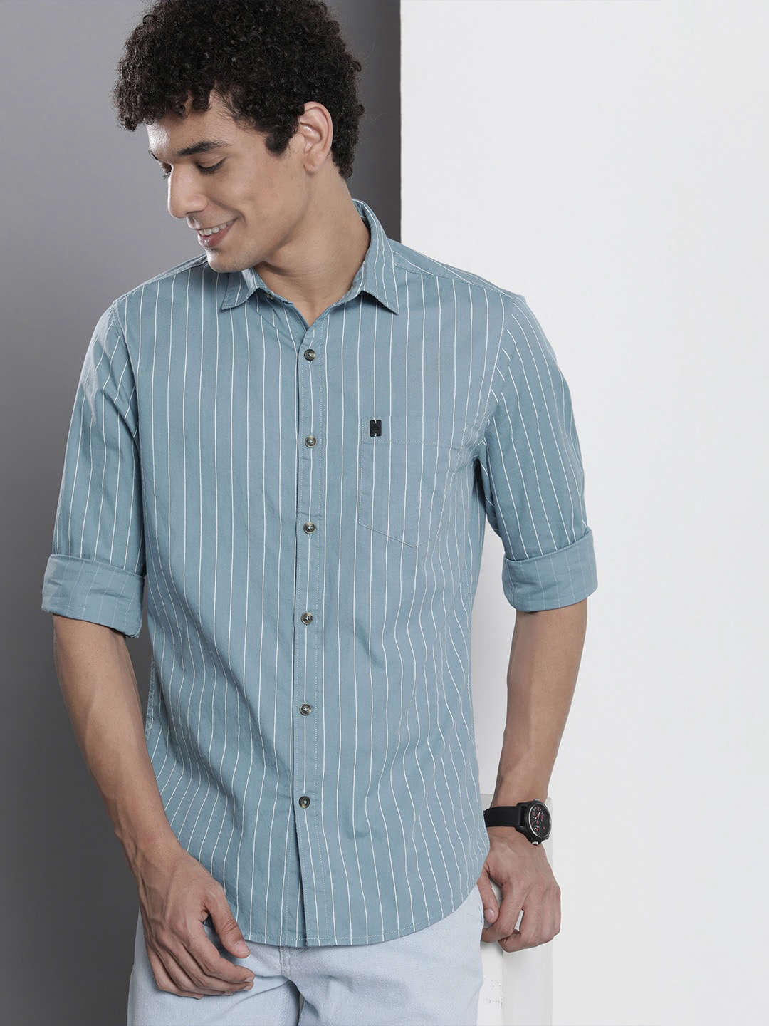 Shop Men Striped Casual Shirt Online.