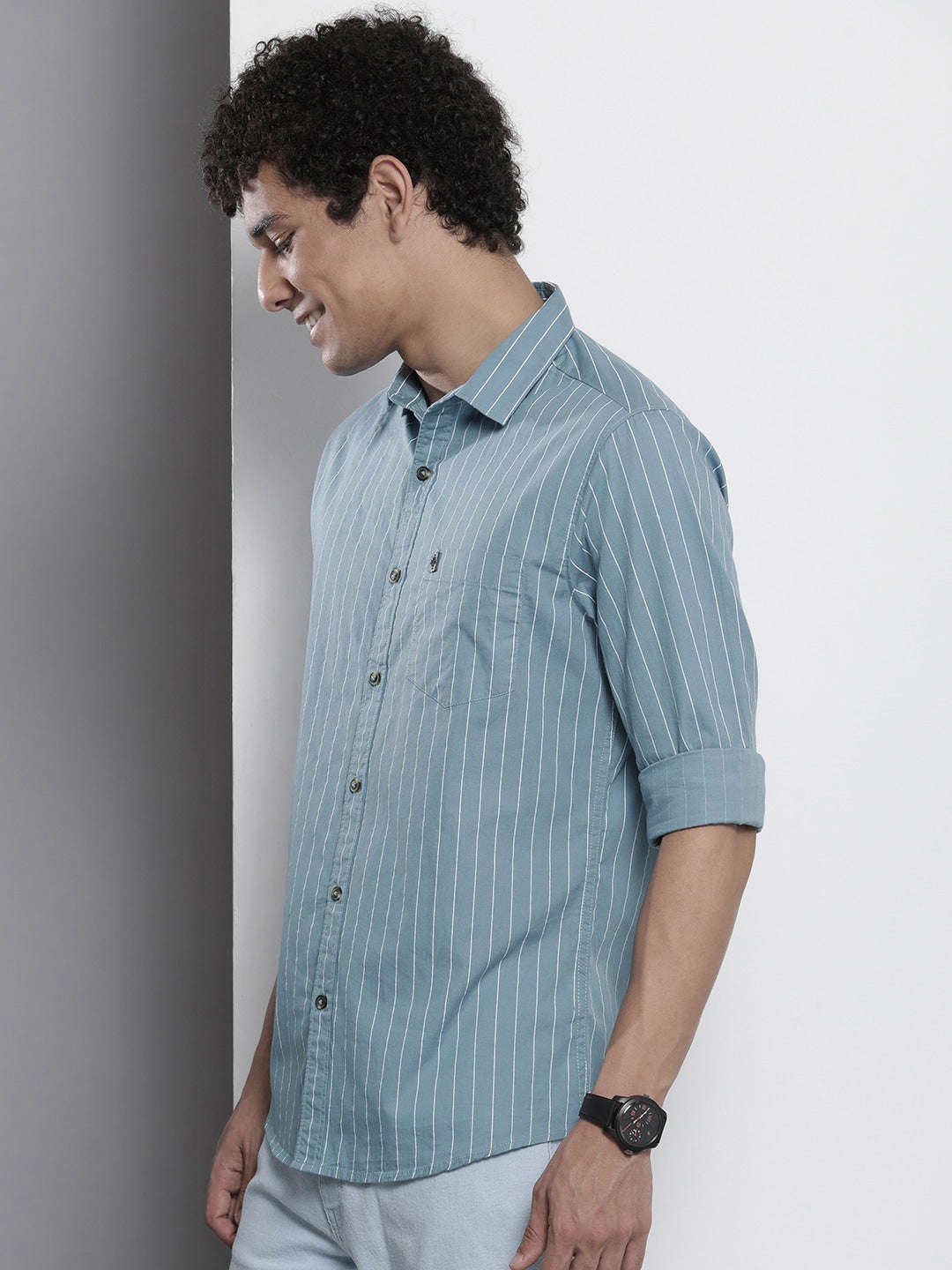 Shop Men Striped Casual Shirt Online.