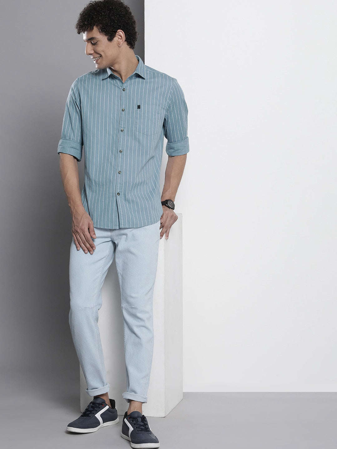 Shop Men Striped Casual Shirt Online.