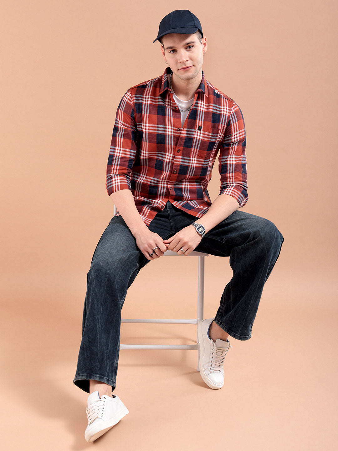 Shop Men Checked Shirt Online.